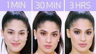 Getting Ariana Grandes Look in 1 Minute 30 Minutes and 3 Hours  Beauty Over Time  Allure [upl. by Narcho]