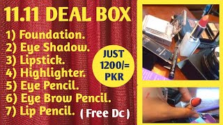 1111 Deal Box  Cheapest Deal With Free Delivery In Pakistan  Eye Shadow  Highlighter  Lipstick [upl. by Ari]