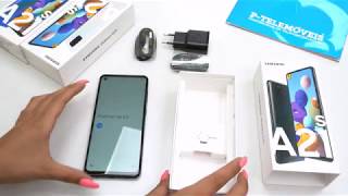 Samsung Galaxy A21s Preto  Unboxing [upl. by Enicnarf]