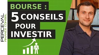 BOURSE  5 CONSEILS POUR INVESTIR [upl. by Bashee]