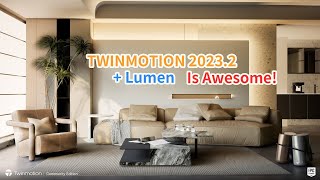 Twinmotion 20232  Lumen Realtime Rendering Tutorial Creating a Realistic Living Room twinmotion​ [upl. by Errised780]