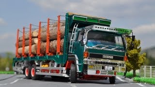 Amazing Timber truck unloading トラックの材木降ろし [upl. by Ivonne]