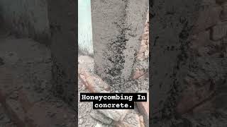 Honeycombing In concrete Why it occurs construction latestnews supportme subscribe viralvlog [upl. by Atinihc]