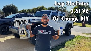 How To Jeep Gladiator 36L V6 Oil Change [upl. by Anoj]