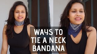 HOW TO TIE A NECK BANDANA  SPRING amp SUMMER STYLE PART 2 [upl. by Aicillyhp530]