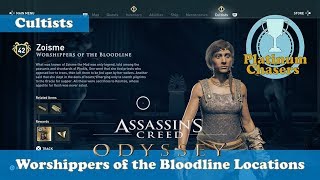 Worshippers of the Bloodline  Cultist Locations  Assassins Creed Odyssey [upl. by Eciralc]