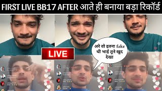 First Together Insta Live Munawar Faruqui And Abhishek Kumar Bigg Record Break After Win Bigg Boss [upl. by Ketchum]