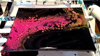 48 Nebula Galaxy painting Acrylic Pouring fluid art technique [upl. by Ayoted]