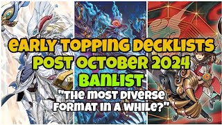 YuGiOh  Early Topping Deck Lists Post October 2024 Ban List  OCG [upl. by Atil]