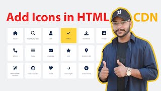 How to Use Font Awesome Icon on HTML Website using CDN  Complete Tutorial [upl. by Brnaba7]