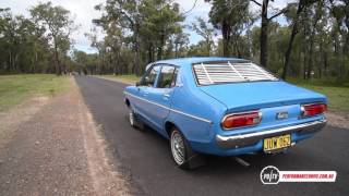 1978 Datsun 120Y 0100kmh amp engine sound [upl. by Ninnahc]