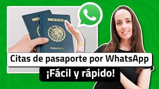 ¡Haz tu cita para el pasaporte por WhatsApp en menos de 5 minutos [upl. by Filide883]