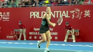 Jelena Jankovic Vs Venus Williams Amazing Point Highlights HD Hong Kong 2015 [upl. by Stormy]