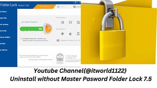 How to uninstall folder lock 75 without master password folderlock howto passwordreset foryou [upl. by Nalepka34]