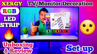 Xergy RGB LED Strip Unboxing amp Review  Installation amp Decoration  Best RGB strip under 500 [upl. by Amlus108]