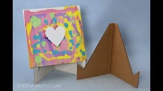 How to Make an Easel from Recycled Cardboard  Sophies World [upl. by Nosduh416]