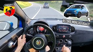 Abarth 695 Tributo 131 RALLY 180hp POV drive  RECORD MONZA exhaust sound [upl. by Euqimod]