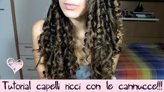 Capelli ricci con le cannucce Tutorial [upl. by Russon345]