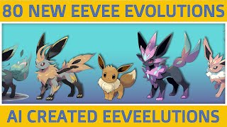 Top 8 Eeveelutions for All Pokemon Types 80 New Eevee Evolutions [upl. by Egiedan159]