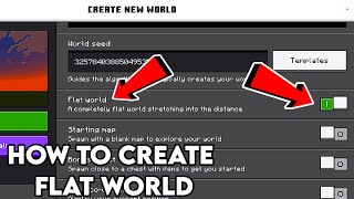 HOW TO CREATE FLAT WORLD IN MINECRAFT  CGDEVMC [upl. by Ennovihs]