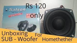 4 Inch subwoofer For Home Thether unboxing  by techniques at home [upl. by Vadnee]