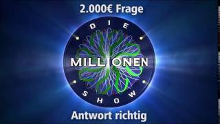 2000€ Frage  Antwort richtig  Millionenshow Soundeffect [upl. by Noyrb]