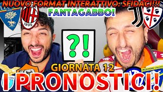 🚨 LAZIOROMA LECCEMILAN INTERFROSINONE e JUVECAGLIARI‼️😱 FANTAGABBO e PRONOSTICI SERIE A‼️12 [upl. by Leorsiy]