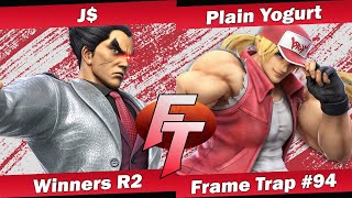 Frame Trap 94 J Kazuya vs Plain Yogurt Terry WR2 [upl. by Dannye483]