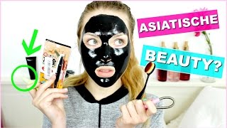 ASIATISCHE KOSMETIK TESTEN Schwarze Maske Haarentfernung [upl. by Rehpretsirhc926]