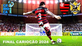 Flamengo x Nova Iguaçu  FINAL CAMPEONATO CARIOCA 2024  MARACANÃ  PÊNALTIS  PES 21 [upl. by Neelhtakyram]