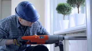 Husqvarna DM 220  Handheld dry drilling in concrete [upl. by Tildie]