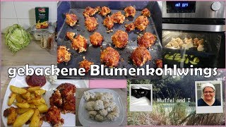 gebackene Blumenkohlwings vegetarisches Fingerfood [upl. by Swope272]