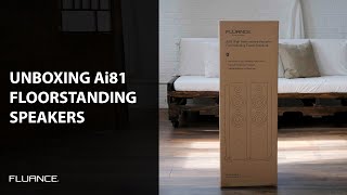 Unboxing Fluance Ai81 Powered Floorstanding Tower Speakers [upl. by Aggie]