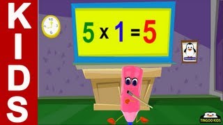 5 Times Table Song  kids songs amp nursery rhymes in English with lyrics [upl. by Nancey]