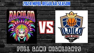 BACOLOD VS ILOILO FULL GAME HIGHLIGHTS MPBL 2024 REGULAR SEASON APRIL 9 2024 [upl. by Shulins572]