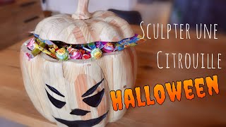 Sculpter une citrouille bonbonnière Halloween DIY carve Halloween pumpkins [upl. by Ennirok247]