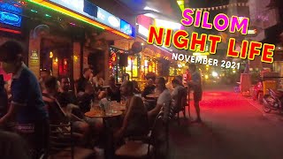 Silom Bangkok Nightlife  November 2021 [upl. by Chien]