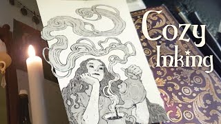 drawing some swirly tea  a farewell to inktober [upl. by Kcorb]