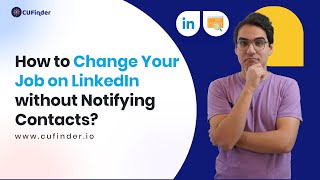 How to Change Your Job on LinkedIn without Notifying Contacts [upl. by Anneh709]