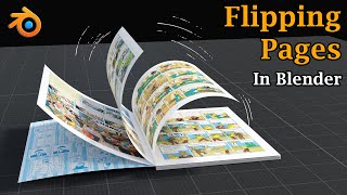 Flipping Pages Animation In Blender  Easy Step By Step Tutorial  Books  Magazines  Diaries etc [upl. by Aneehsyt486]