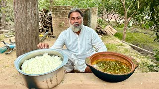 Kadhi Rice Rice Kadhi New Rice And Rice Soup Curry Recipe  Punjab Traditional  Mubarak Ali [upl. by Er]