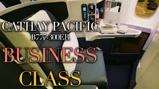 Cathay Pacific B777300ER Business Class  Brisbane to Hong Kong [upl. by Gottlieb]