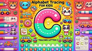 Learn how to trace Alphabet C  Tracing Alphabets  Pre writing skills for kids and toddlers [upl. by Hnilym]