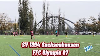 SV 1894 Sachsenhausen vs FFC Olympia 07  2HZ  7Spieltag [upl. by Guss349]