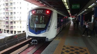 Kelana Jaya Line  Bombardier Innovia Metro 300 32 Departing Universiti [upl. by Olocin]