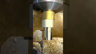 Brass turning on cnc lathe 416 [upl. by Nosnev438]