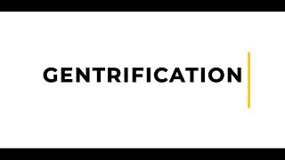 Tuto n°9 Questceque la gentrification  par Emmanuel Trouillard [upl. by Omissam]