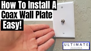 COAX OUTLET INSTALLATION  HOW TO [upl. by Icyaj]