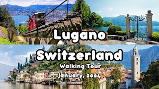 Lugano Switzerland Walking Tour  Lake Lugano Parco Ciani Cathedral of Saint Lawrence [upl. by Aubree]