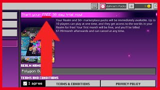 🟥 HOW to GET FREE REALMS on MINECRAFT PE PC Xbox Switch [upl. by Asemaj14]